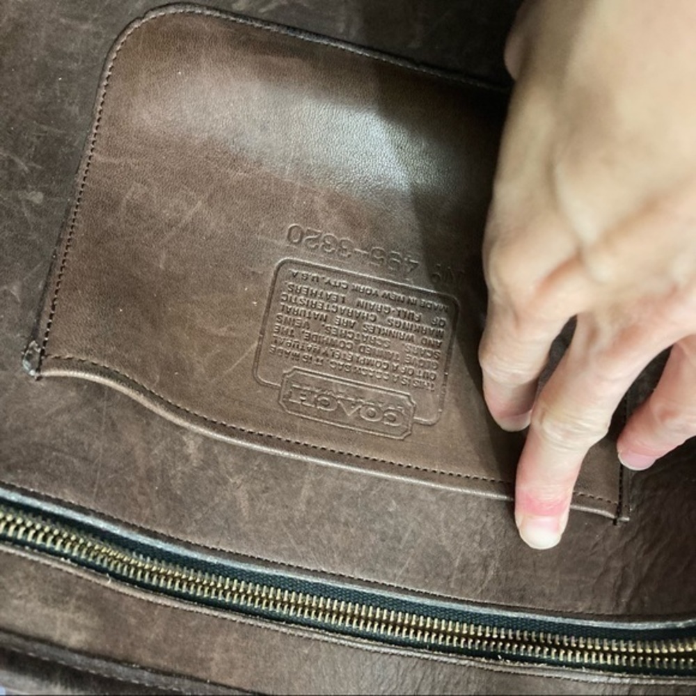 Coach rare vintage brown leather tote bag New York City Bonnie cashin - Picture 3 of 14